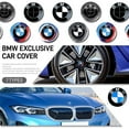 thumbnail image 2 of Front Hood Emblem Rear Badge Wheel Hub Cap Steering Wheel Sticker For M Power Performance E90 E91 E92 X3 X5 X6 F10 M3 M5 F25 A 82mm 2-Hole Badge, 2 of 6