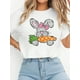 thumbnail image 1 of Women'S Easter Bunny T-Shirt, Casual Crew Neck Top with Animal Print, Short Sleeve Summer Spring Tee, 1 of 5