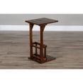 thumbnail image 5 of Sunny Designs Santa Fe 12.5" Traditional Wood Sofa Mate Table in Dark Chocolate, 5 of 6