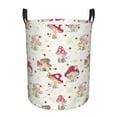 thumbnail image 6 of Picia Floral Mushroom Large Laundry Basket, Waterproof, Freestanding Laundry Hamper, Collapsible Tall Clothes Hamper with Extended Handles-Medium, 6 of 8