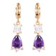 thumbnail image 1 of 1 par de pendientes para mujer, sencillos y elegantes, colgantes, multifacéticos, de circonita blanca y morada, joyería decorativa, regalo de cumpleaños y boda., 1 of 7