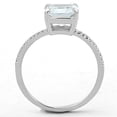 thumbnail image 2 of Rhodium 925 Sterling Silver Ring with Cubic in Clear for Women Clear Stone Color Style TS155 Size 9, 2 of 4