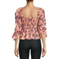thumbnail image 3 of Time and Tru Women's Puff Sleeve Top, 3 of 5