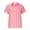 Hot Pink, variant on Zpanxa Women's Button Up Shirts Cotton Short Sleeve Blouses V Neck Casual Tunics Shirt Solid Color Tops with Pockets