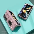 thumbnail image 5 of Feishell for Samsung Galaxy Z Fold 6 Case with Magnetic Hinge Protection,Slide Camera Lens Cover Heavy Duty Military Drop 360 Rotatable Ring Kickstand Shockproof Armor Phone Case,Rosegold, 5 of 9