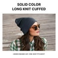 thumbnail image 4 of Empire Cove Cuffed Knit Beanie 3 Pack Set of Charcoal Dark Green Navy, 4 of 4