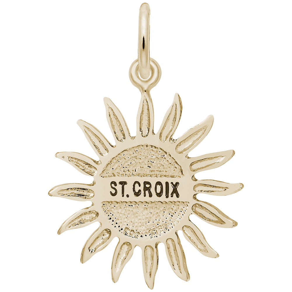 Croix Charm Rembrandt Charms 14K Yellow Gold St 6 x 14.5 mm 