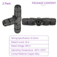 thumbnail image 4 of 2 Pcs Waterproof Junction Box 3 Pin T Type Wire Connector for Wire Range 9-12mm, 4 of 7