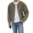 thumbnail image 2 of Cárdigan de punto de moda de otoño e invierno para hombre, suéter de color sólido, estilo casual holgado, 2 of 6