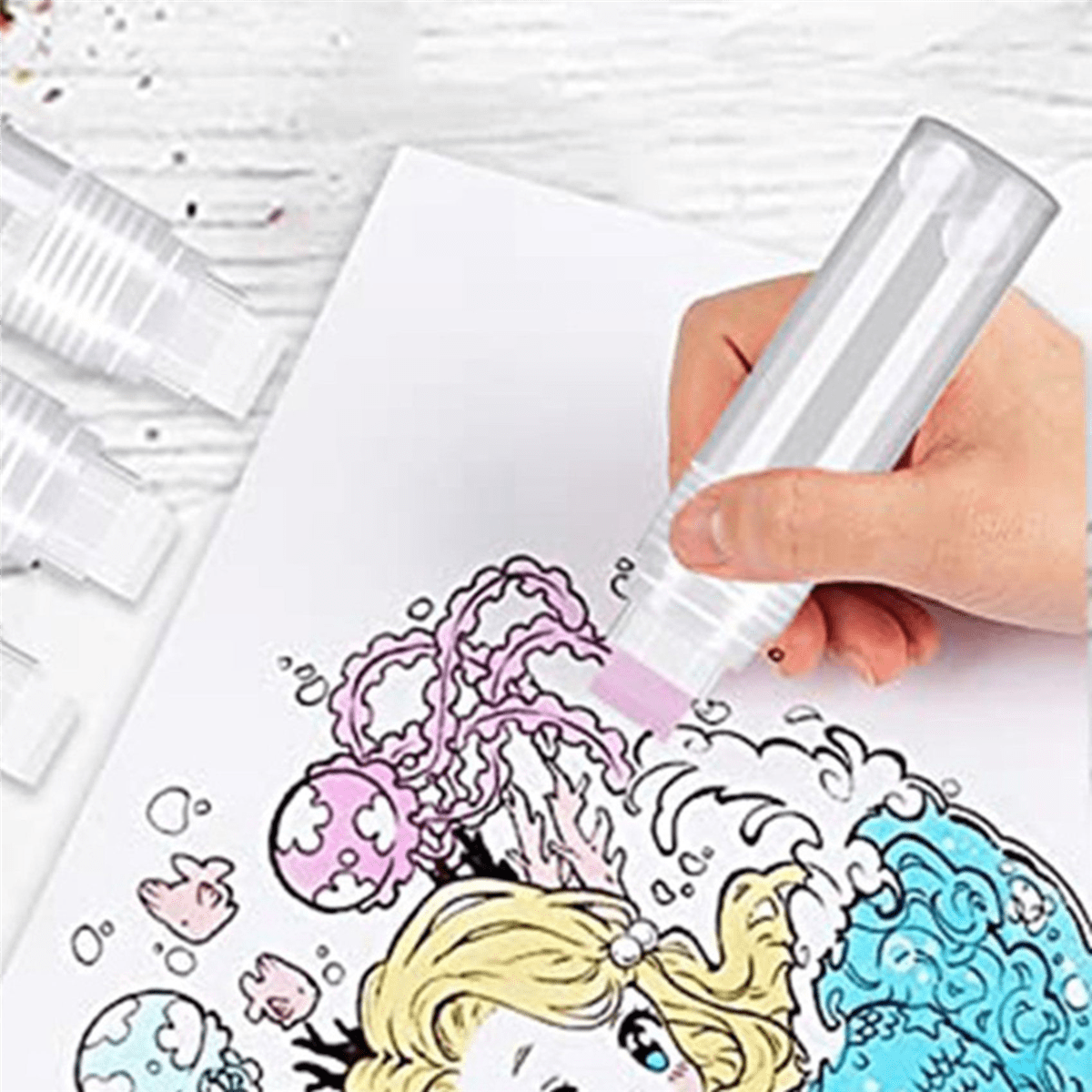 30 Pack Refillable Acrylic Paint Markers 15mm Empty Acrylic Markers Clear White Paint Marker Pens for Rock Painting Wood