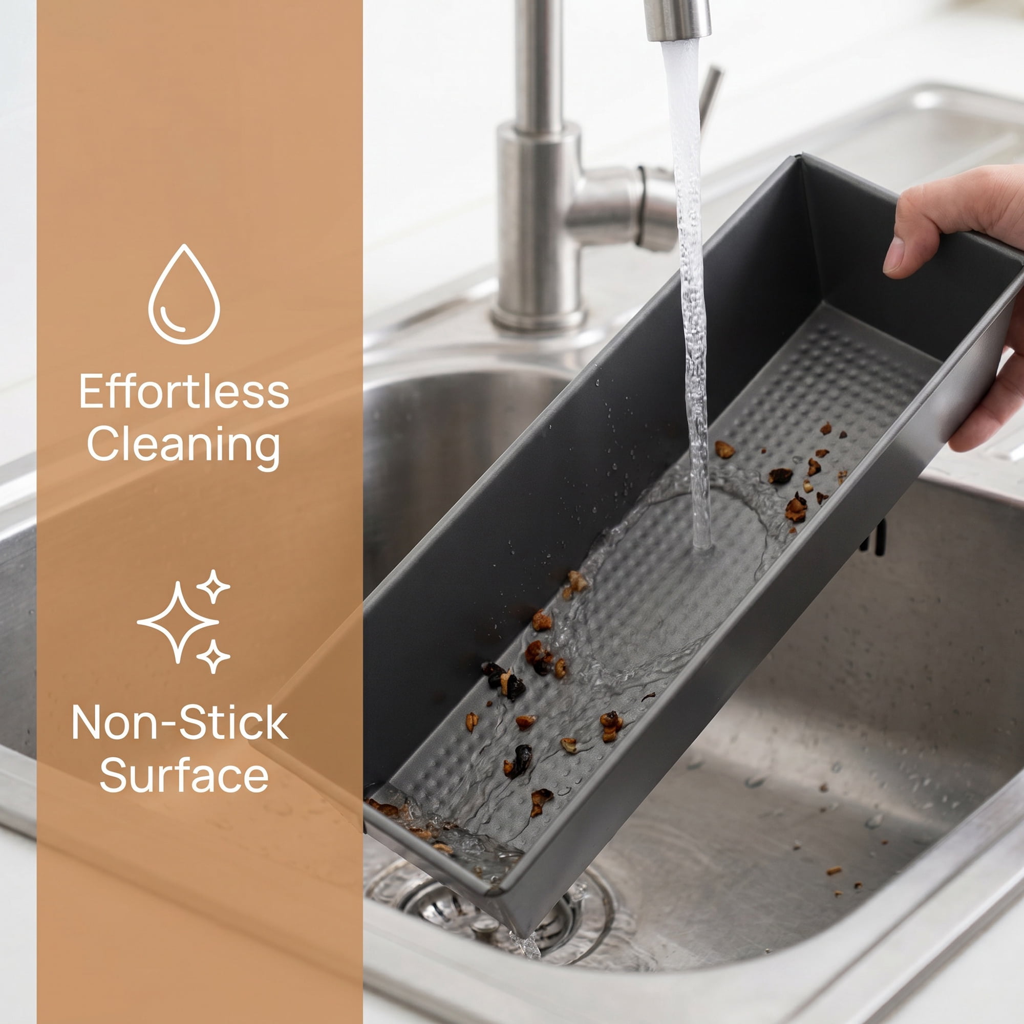 Unique Bargains Loaf Pan Large Size Nonstick Tray for Homemade Bread Black 14.2"x4.6"x3.1"