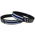 thumbnail image 2 of JUNTEX USA Flag Stars Stripes Silicone Rubber Bracelet Wristband Thin Red Blue White Line Bangle Bands Gift, 2 of 8