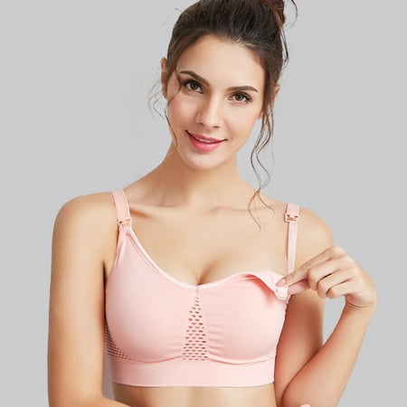 

Nursing Bra for Breastfeeding Maternity Bras Push Up Silk Seamless Pregnancy Bralette Underwear