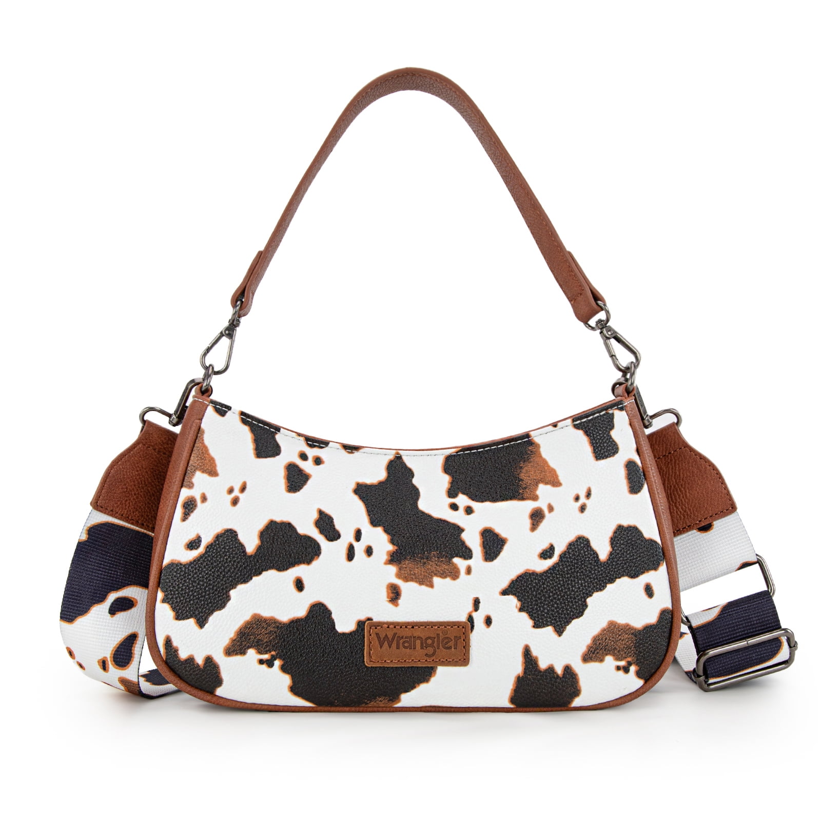 Wrangler Hobo Purse for Women Shoulder Purses Bag with Detachable Strap, Cow-Brown