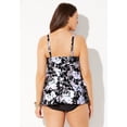 thumbnail image 2 of Swimsuits for All Women's Bra Sized Faux Flyaway Underwire Tankini Top, 2 of 5