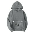 thumbnail image 6 of Yteetum Hoodies for Women Oversized Drawstring Front Carry Pet Pouch Pullover Hooded Sweatshirts Womens Pet Graphic Print Loose Pet Big Pockets Long Sleeve Hooded Sweatshirt Fall Clothes Clothes, 6 of 7