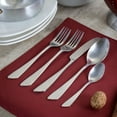thumbnail image 6 of MegaChef Gibbous 20 Piece Flatware Utensil Set, Stainless Steel Silverware Metal Service for 4 in Matte Silver, 6 of 6