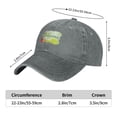 thumbnail image 5 of DouZhe Adjustable Washed Cotton Baseball Cap - Romantic Welcome Sign Prints Vintage Dad Hat Unisex Sports Caps (Gray), 5 of 7