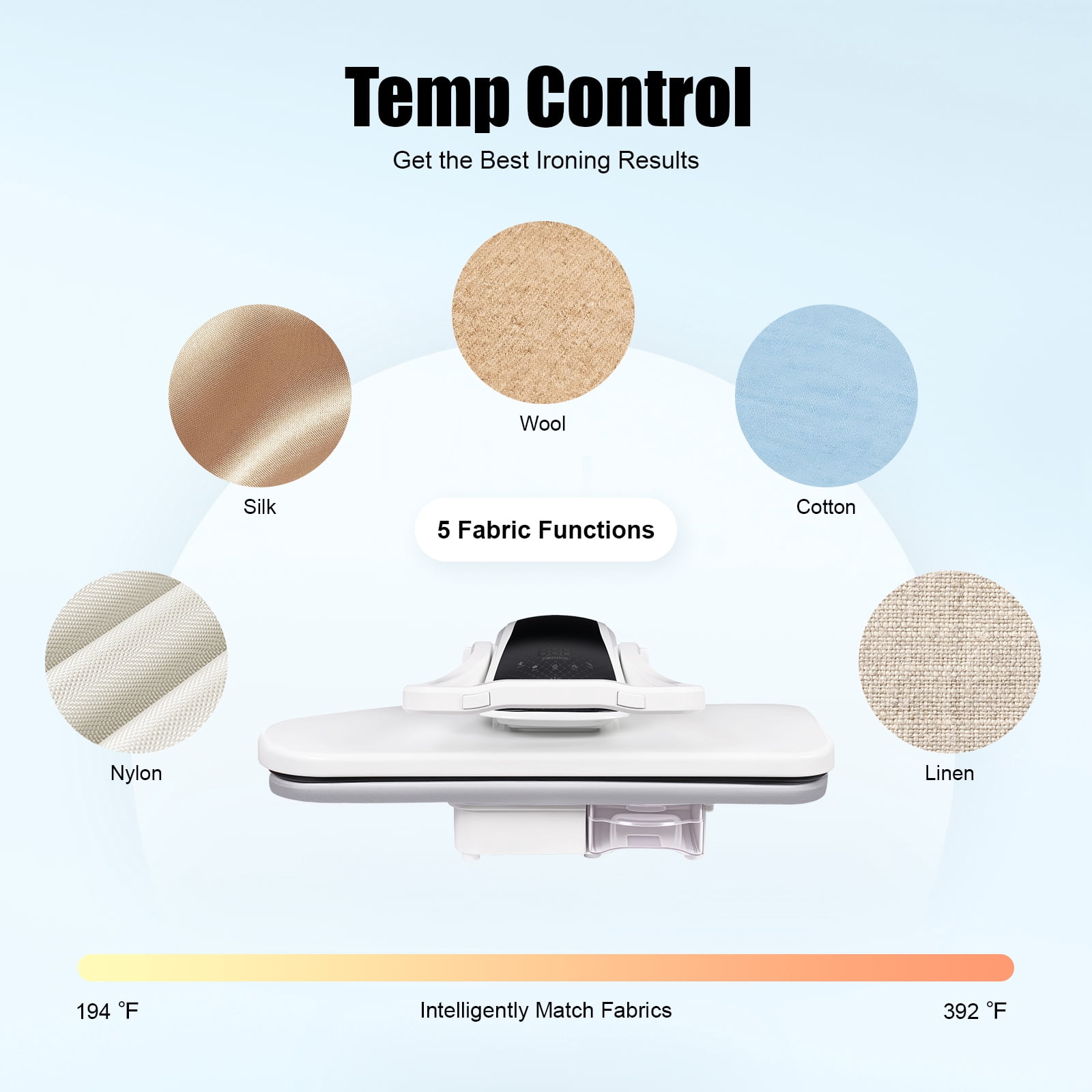 Intelligent Steam Fabric Press Machine 8810D Touch Screen Steam Iron Press 5Mode