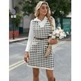 thumbnail image 4 of Zeagoo Fall Dresses for Women 2025 Sleeveless Leopard Vest Dresses with Pockets V Neck Knit Sweater Vest Dress Business Casual Pullover Sweater, 4 of 6