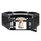thumbnail image 1 of Parque infantil para perros Simple Deluxe, 24 ejercicios, 6 paneles con puerta, negro, 1 of 7