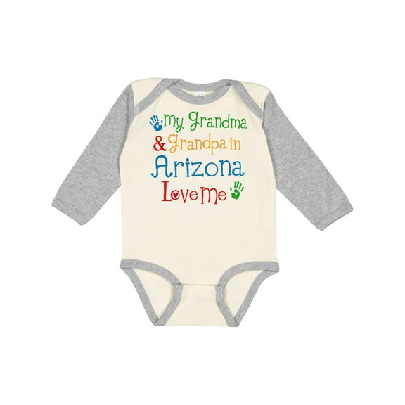 Inktastic Arizona Grandma Grandpa Love Me Boys or Girls Long Sleeve Baby Bodysuit