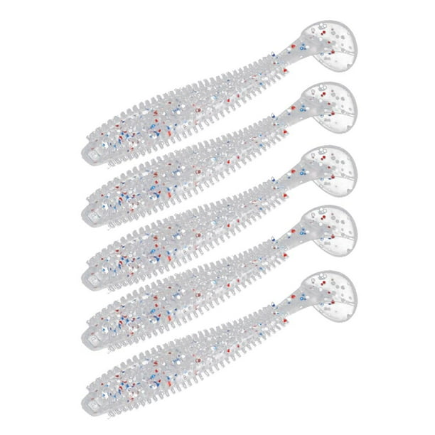 5 paquetes de señuelos de pesca suaves de PVC cebos artificiales para lucioperca de trucha baja 9cm 4.6g B