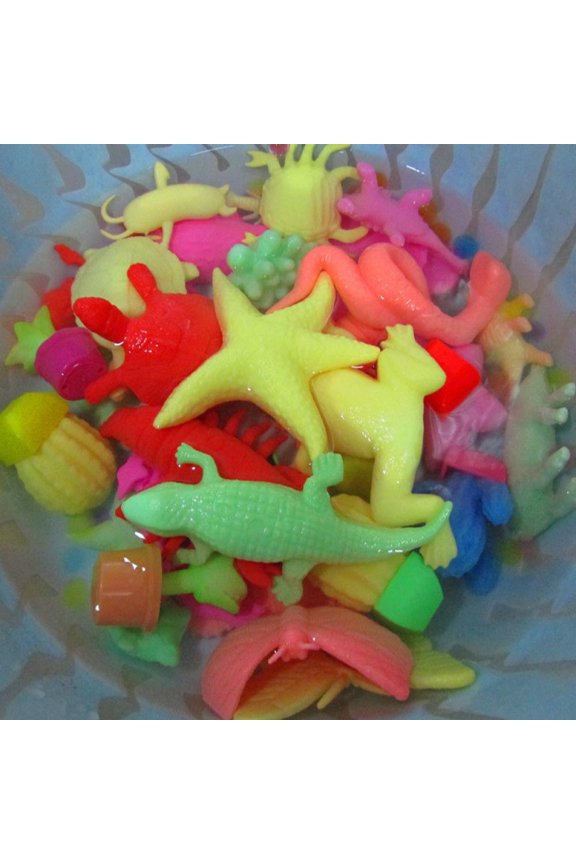10 Pcs Water Growing Sea Creatures - Under The Sea Animals - Individually Wrapped Favors - Soaking Expandable Toys - Party Supplies