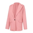 thumbnail image 3 of MIASHUI Cardigan Ajusté à Revers Cranté pour Femmes, Style Blazer Élégant, Veste Décontractée à devant Ouvert pour Femmes Rose, TTG, 3 of 4
