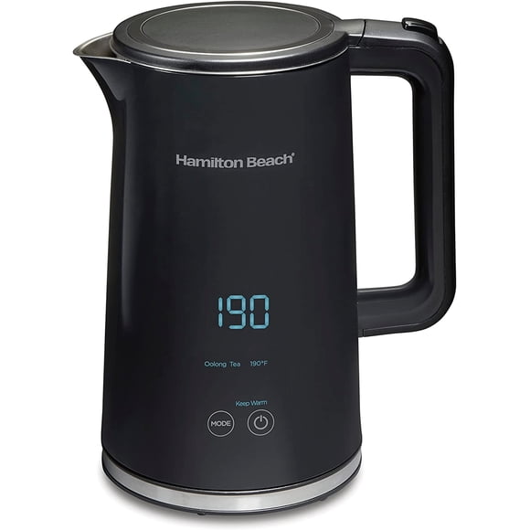 Refurbished Hamilton Beach 41033 Digital Temperature Control Electric Tea Kettle, Black