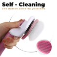 thumbnail image 3 of Dog & Cat Brush, Soft Self Cleaning Slicker Brush, Skin-Friendly Upgraded Dog Brush for Shedding, Massaging, and Grooming – Perfect for Long & Short Coats (Pink), 3 of 6