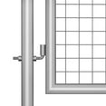 thumbnail image 6 of vidaXL Garden Gate Fence Wall Privacy Screen Fence Galvanized Steel Silver, 6 of 25