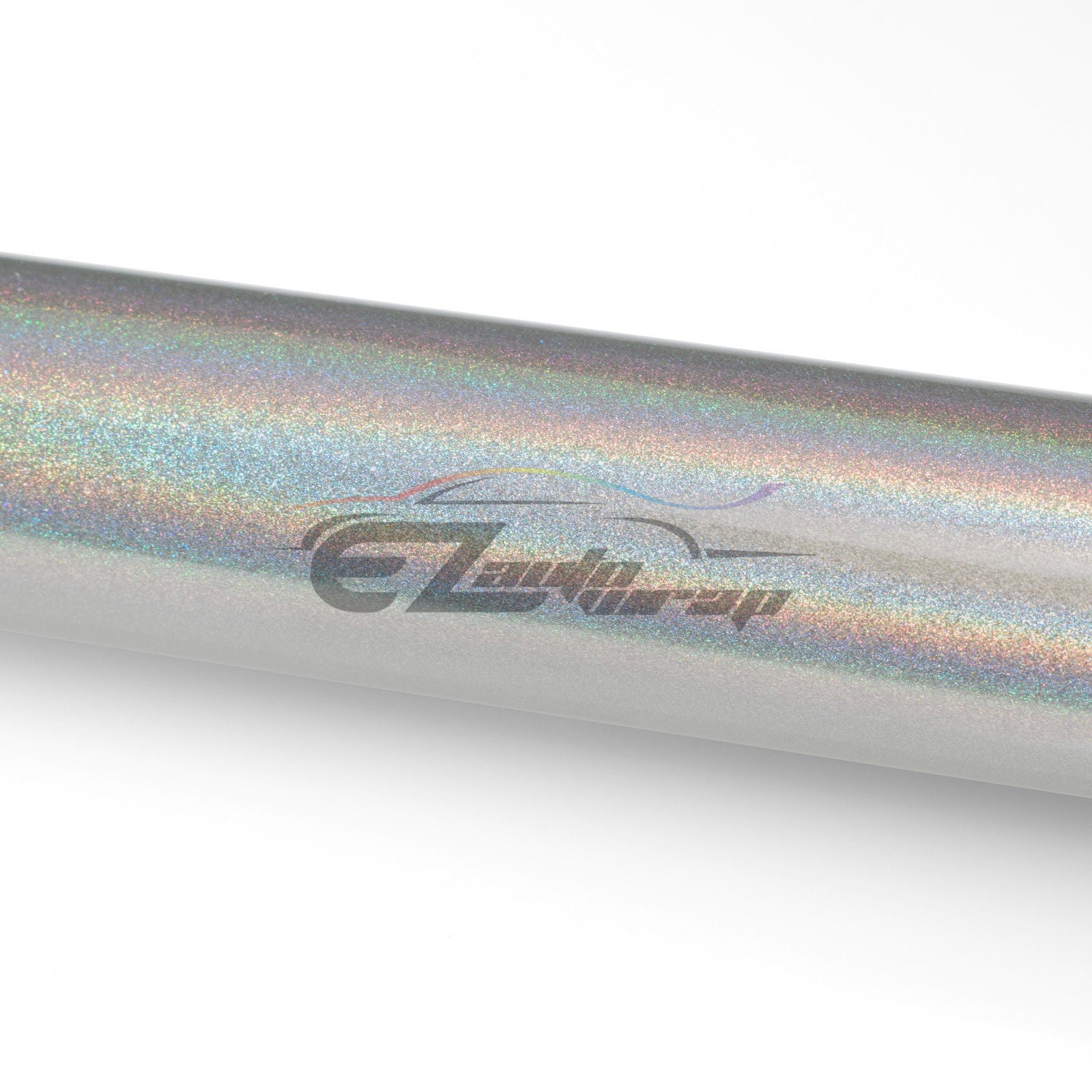 60"x180" Psychedelic Silver Gloss Metallic Rainbow Holographic Vinyl Wrap Sticker