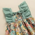 thumbnail image 5 of Actoyo Summer Toddler Girl Summer Casual Beach Wear Sleeveless Floral Dress + Sunhat 0-3T, 5 of 6