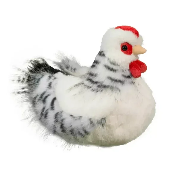 SALTY the Plush WHITE CHICKEN Hen Stuffed Animal - Douglas Cuddle Toys - #1792