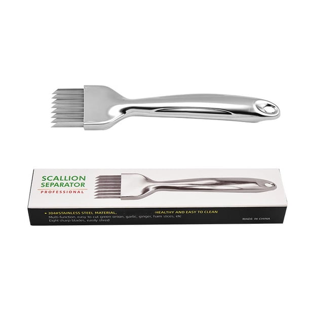 LUVCLS Cortador de cebolla, herramientas de cocina, triturador de cebolletas, acero inoxidable 304