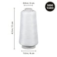thumbnail image 3 of Durable Polyester Sewing Thread for Projects White 3000 Yards, 3 of 8