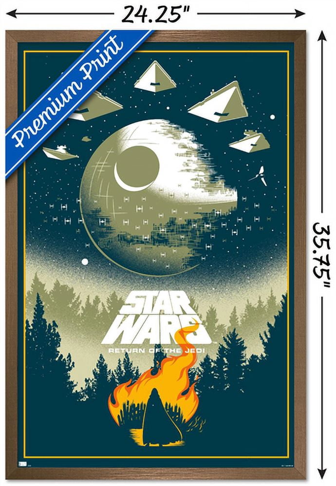 Star Wars: Return of the Jedi - Funeral Wall Poster, 22.375" x 34", Framed