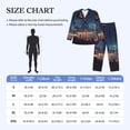 thumbnail image 4 of Halloween Costumes Mens Pajamas Set, Halloween Pumpkin Amusement Park Halloween Pajamas Button Down Long Sleeve Loungewear Halloween Sleepwear Pjs sets for Men, 4 of 7