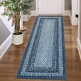 thumbnail image 2 of Gaderth 2x6 Braided Print Runner Rug For Living Room, Washable Farmhouse Rug With Non Slip TPR Backing, Low Pile Stain Resistant Carpet For Bedroom Dining Room Nursery Office, 2 of 10