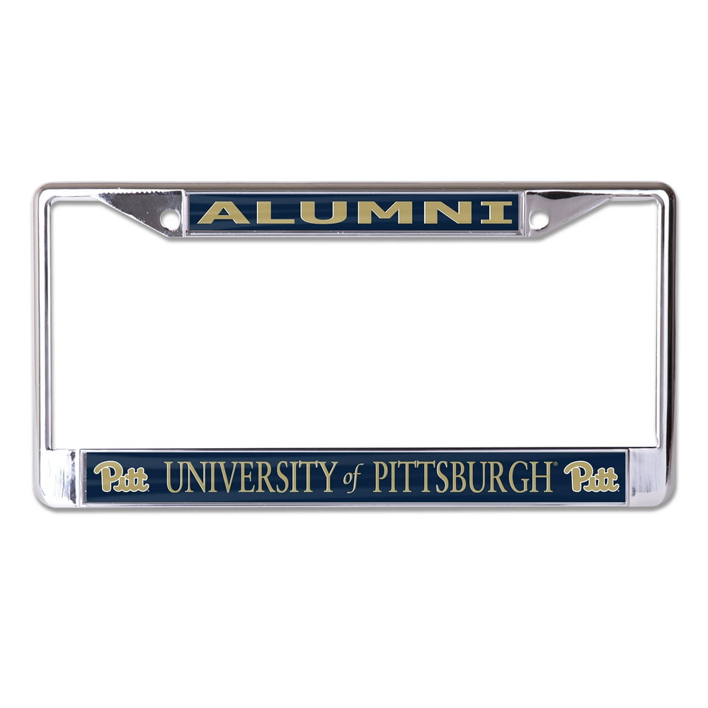 University of Pittsburgh Alumni on Blue Background Chrome License Plate
