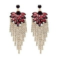 thumbnail image 2 of Fiudx Ofertas Flash Artículos En Oferta Pendientes De Moda De Estilo Étnico Pendientes De Cristal Coloridos Pendientes Largos De Borla, 2 of 6
