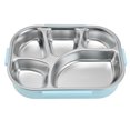 thumbnail image 2 of Cajas Bento Para Estudiantes/adultos/niños, Fiambrera Térmica Bento De Acero Inoxidable Con 5 Compartimentos, Cuchara Y Palillos, Para Escuela, Oficina, Camping, Picnic, Viajes, Azul Jadeshay moderno, 2 of 6