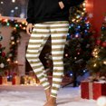 thumbnail image 2 of HAiming Legging de Noël Rayé pour Femmes Imprimé de Noël Taille Haute Extensible Yoga Course Entraînement Gym Collants, 2 of 9