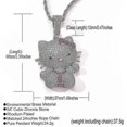 thumbnail image 2 of Hellokitty Diamond Necklace Pendant With High Quality Diamond Inlay Technique, 2 of 5