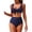 273#Navy, variant on High Waisted Bikini Sets for Women Tummy Control Swimsuits Tie Knot High Rise 2026 Two Piece Bathing Suits Black XL