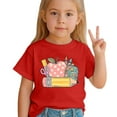 thumbnail image 4 of Petits Garçons de la Rentrée Hauts Graphiques Enfants T-Shirt à Manches Courtes Doux Chemise Décontractée Vêtements Tendance Rouge Taille 5-6T, 4 of 5