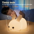 thumbnail image 2 of Luces nocturnas para niños, silicona ligera de 7 colores para guardería de bebés, lámpara de noche recargable USB portátil, 2 of 5