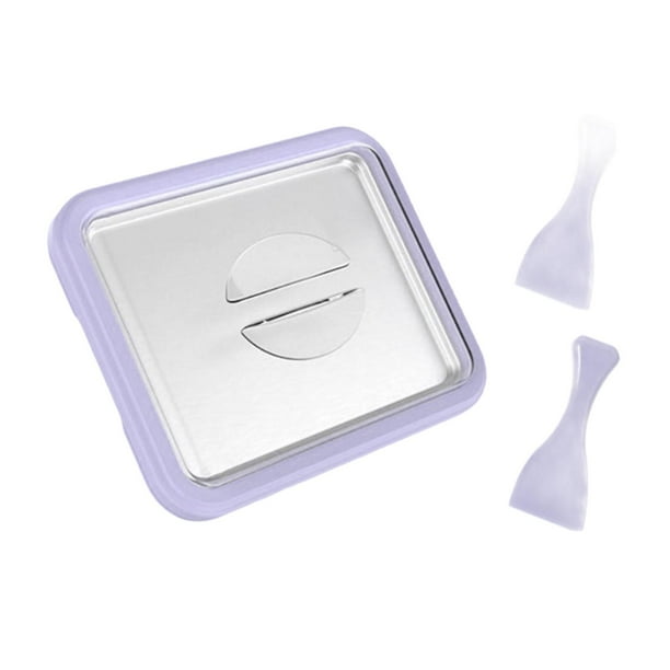 Máquina para hacer helados, máquina para hacer yogur frito, bandeja para hacer hielo frito, bandeja para hacer helado instantáneo, Violeta