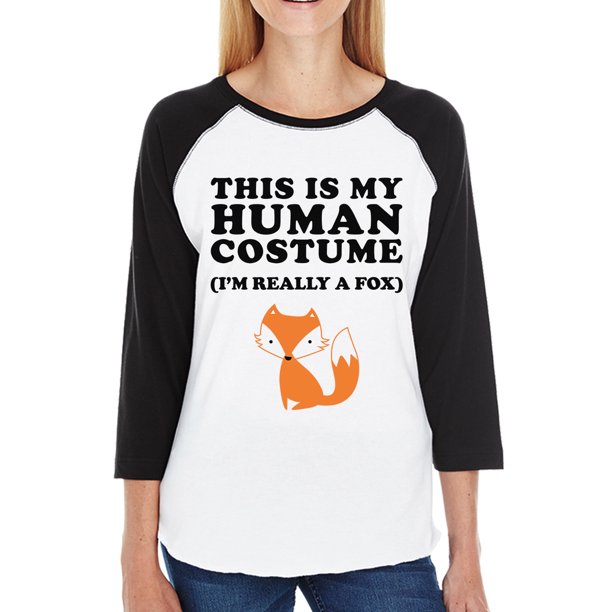 365 Printing This Is My Human Costume Shirt Womens Cute Halloween